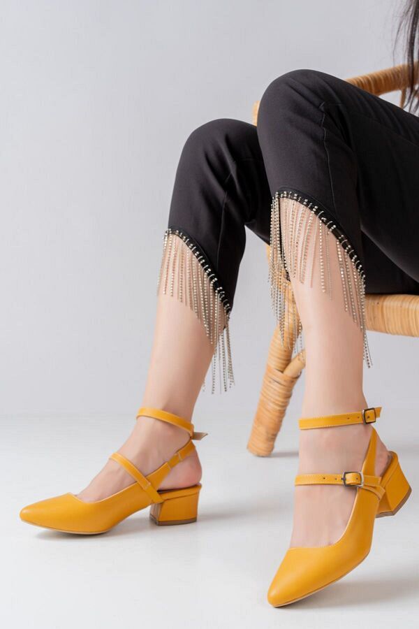 Mustard low heel shoes hotsell