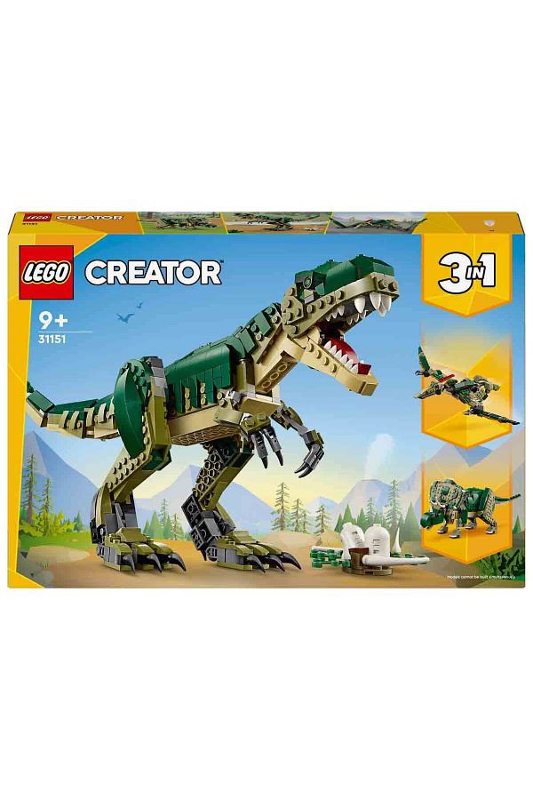 LEGO Creator 3 in 1 T. rex 31151 Triceratops Pterodactyl Figure for Ages 9 and Up Trendyol