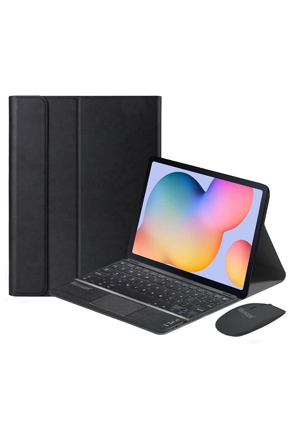 Microcase-Samsung Tab S6 Lite 2024 SM-P620 - لوحة لمس بلوتوث ولوحة مفاتيح وماوس بلوتوث + حافظة مع حامل - BKK7 1