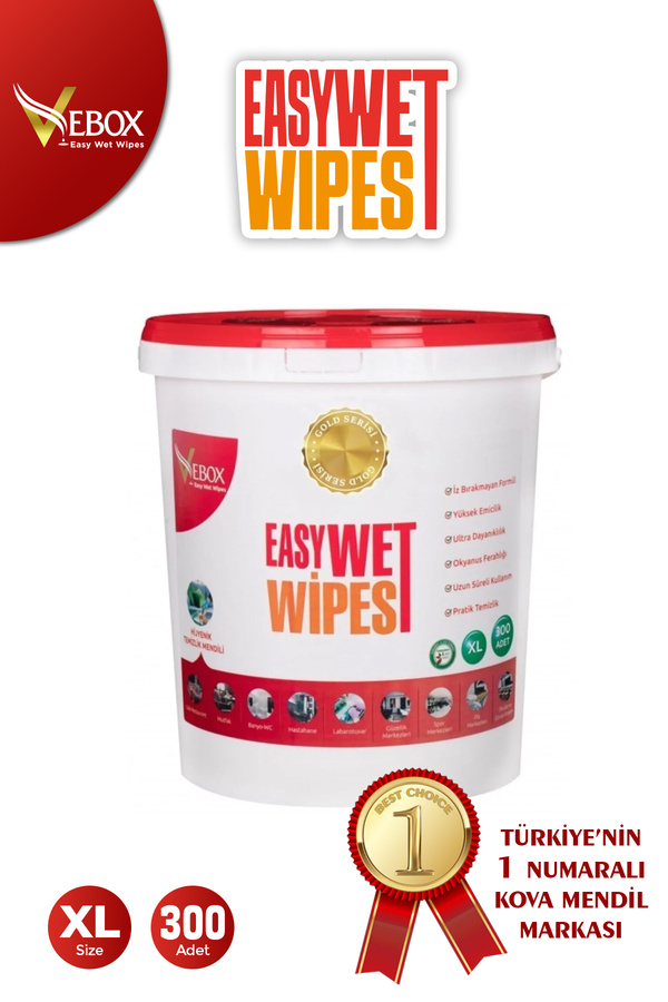 VEBOX Easy Wet Wipes Islak Kova Mendil Okyanus Ferahlığı 300 Yaprak