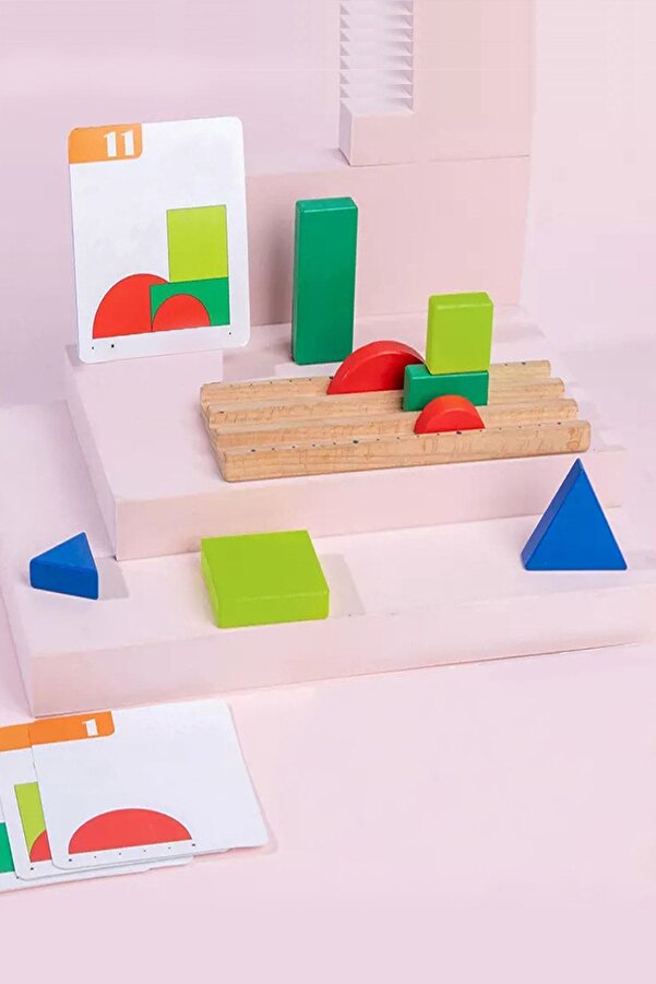 GONCA EĞİTİM Montessori 3d Eşleştirme Ahşap Eğitici Oyuncak-eğitici Puzzle Çocuk Oyuncak Blokları