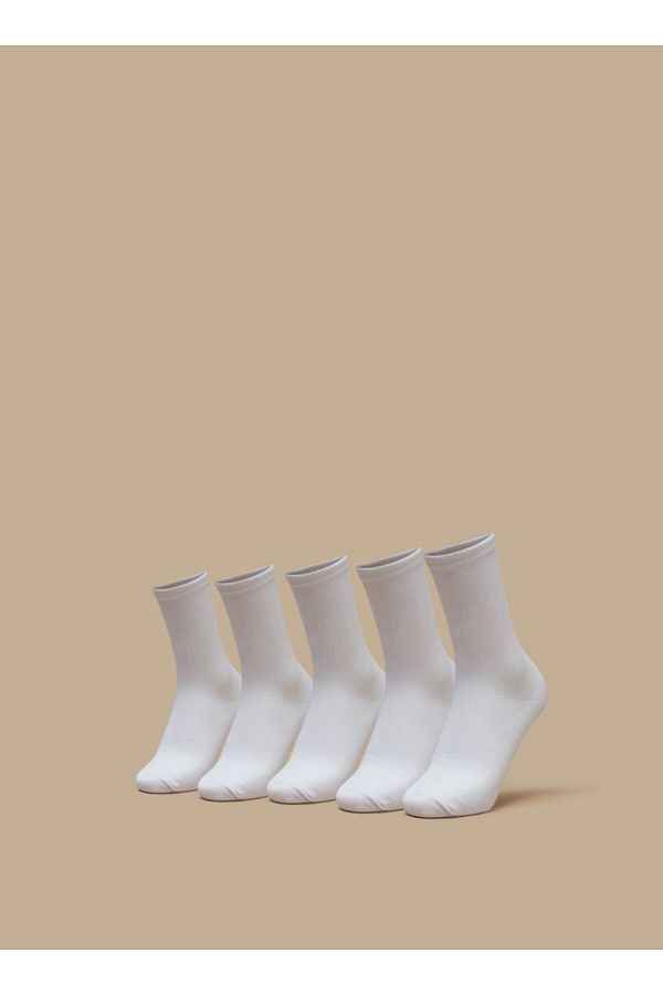 LBL by Shoexpress-Solid Crew Length Socks - Set of 5 1