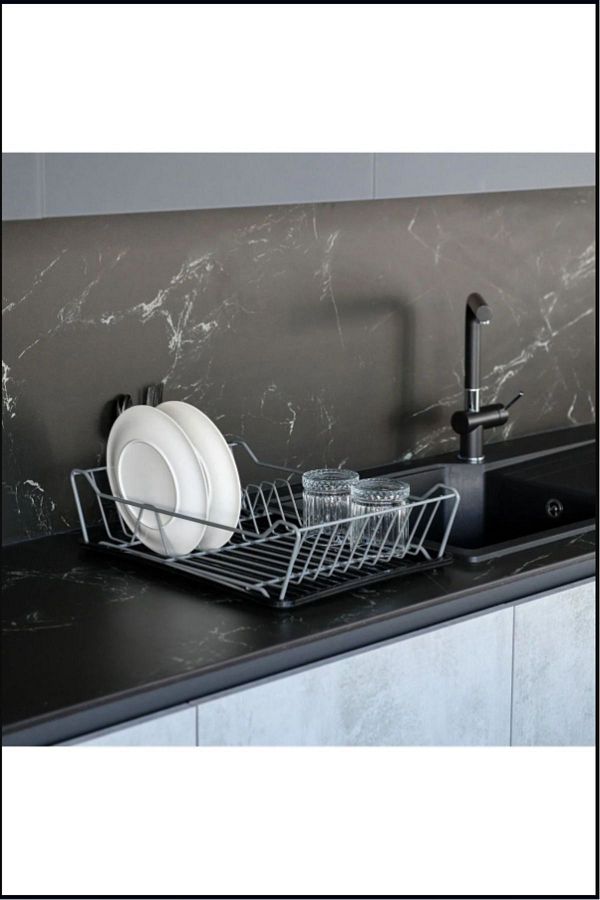 Hagen Stainless Dish Rack Organizer WireLifetime Kitchen Top Countertop Trendyol