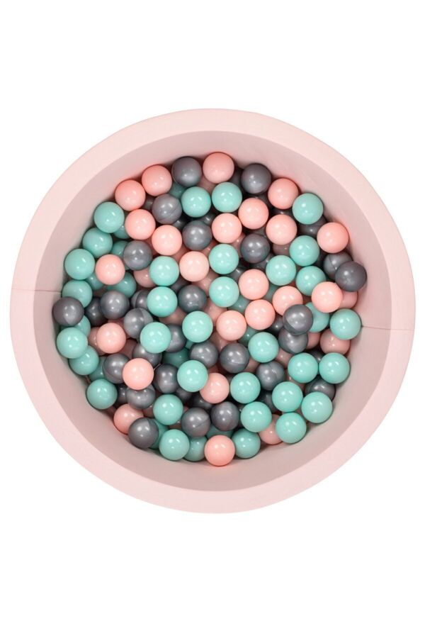 Wellgro Bubble Pops Pembe Sünger Top Havuzu ve Pembe Gri Mint Top