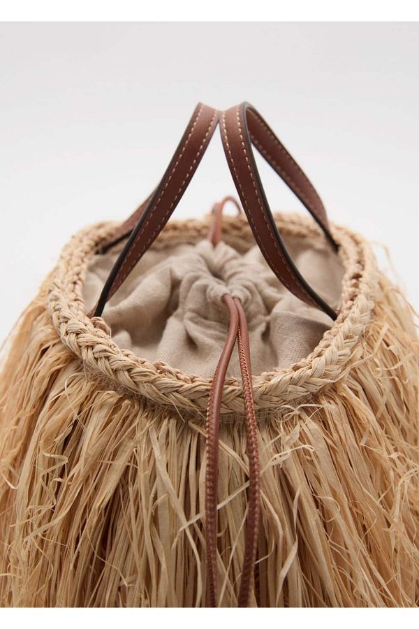 Straw bag mango shop