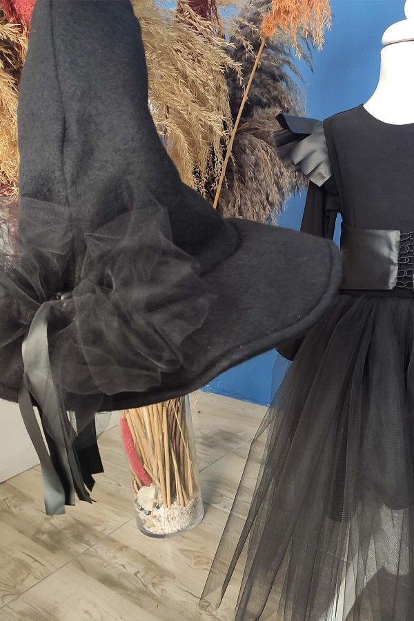 Shecco Babba Girl s Gothic Tutu Dress Black Witch Costume Children s Halloween Dress Trendyol