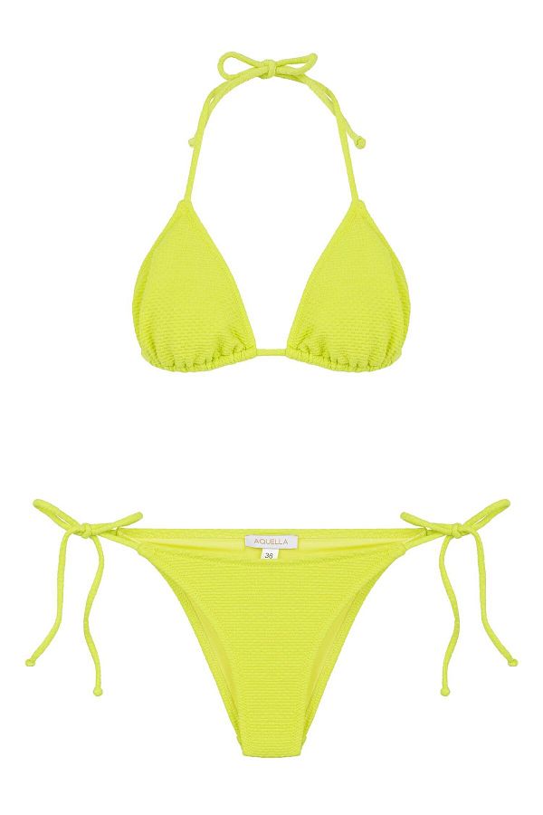 AQUELLA-Set bikini triunghi texturat 1