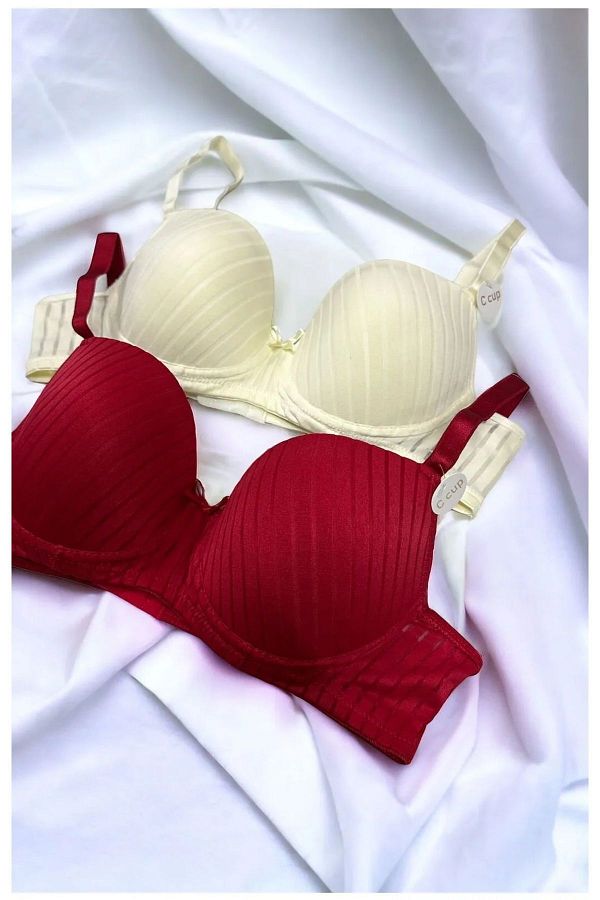 shine-مقاس كبير C-Cup Underwire غير مدعم مقاس كبير 2 قطعة طقم حمالة صدر 95 C - 100 C - 105 C 1