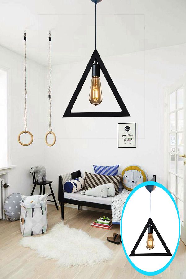 UTKU TASARIM-Modern Retro Triangle Pendant Lamp - Chandelier Ceiling Lamp for Office, Cafe, Bar and Hotel 1