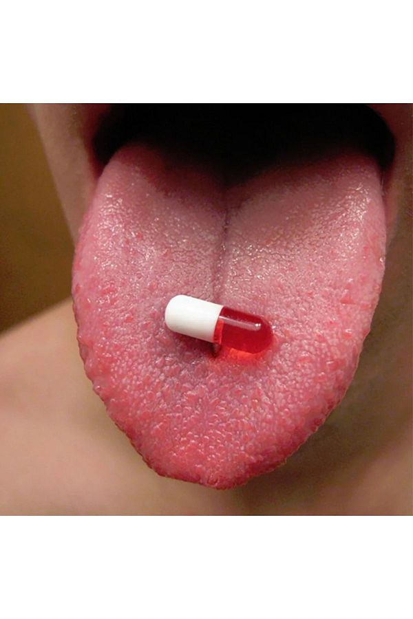 CEYMSPARK CeymsTech Steel Acrylic Pill shaped Color Capsule Tongue Ring Piercing Jewelry Trendyol