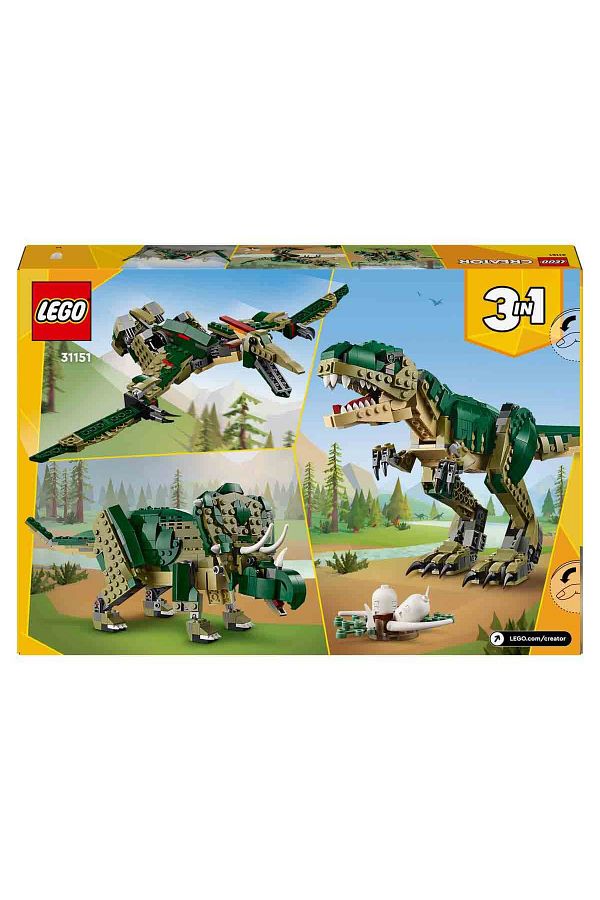 LEGO Creator 3 in 1 T. rex 31151 Triceratops Pterodactyl Figure for Ages 9 and Up Trendyol