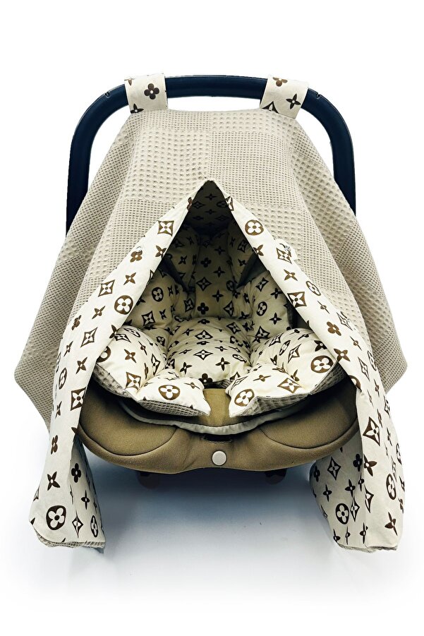 Atölye Eda Exclusive Pike Puset Örtüsü ve Minderi Özel Desen 2 Parça