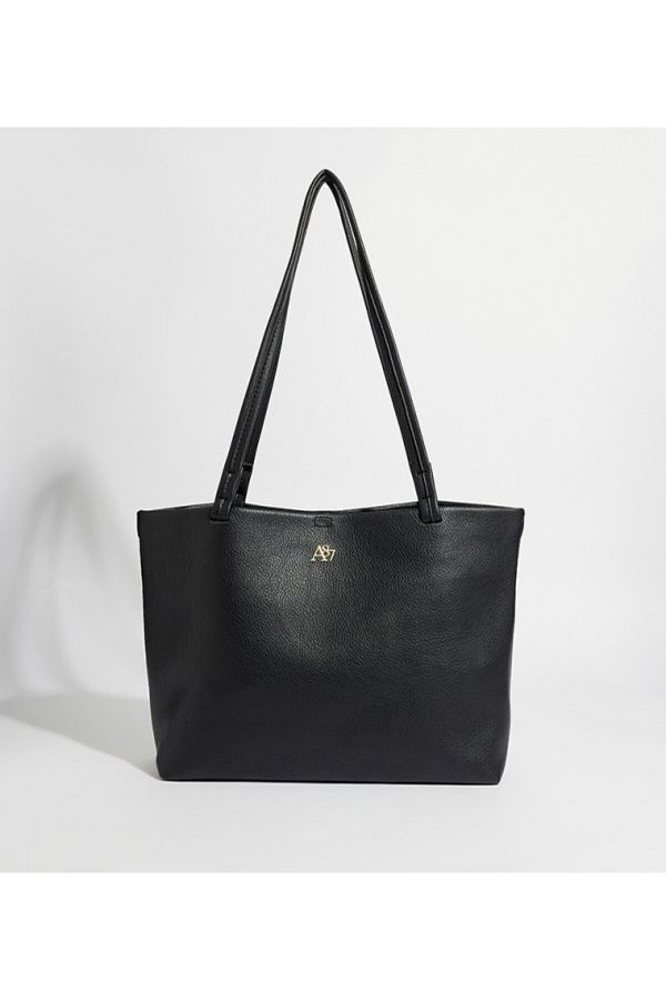 Aeropostale Women s Black Plain Tote Bag with Pouch Trendyol