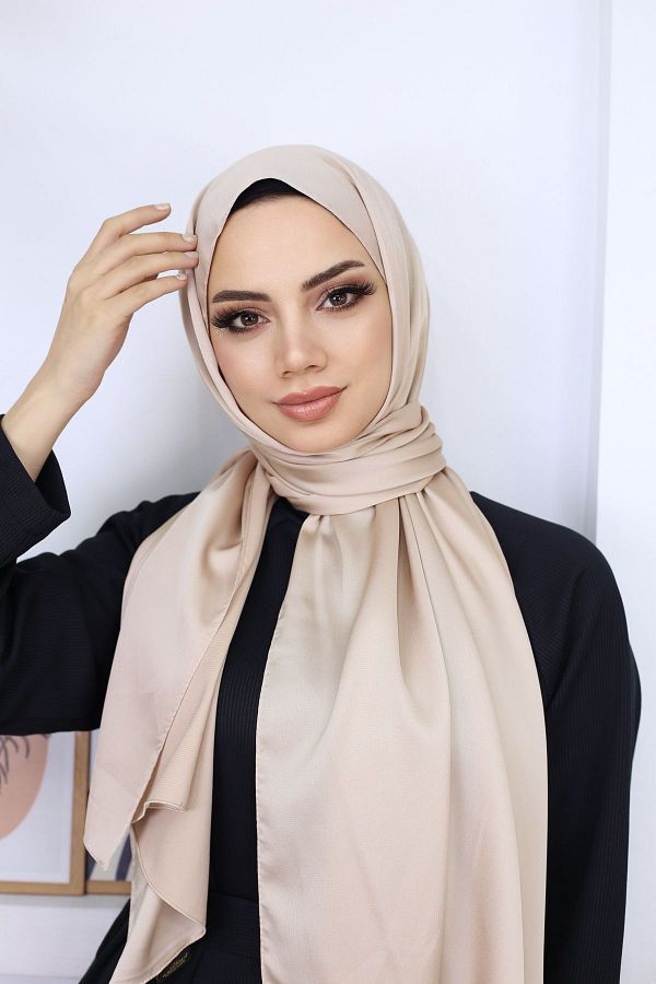 Zerlinda Kobe Satin Dubai Silk Evening Dress Shawl Trendyol