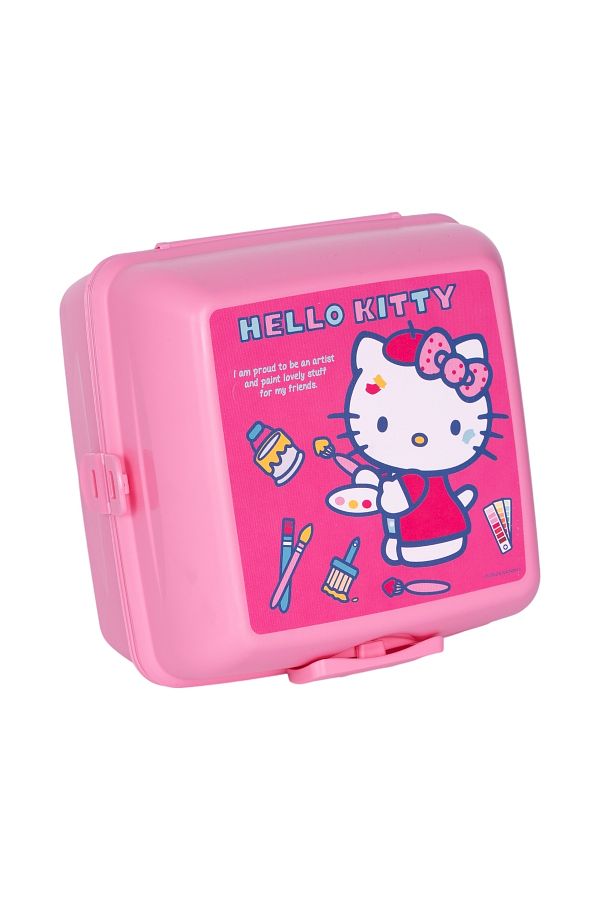 WİGGLE-Wiggle Hello Kitty - 4 Compartment Children's Lunch Box, Food Storage Container, with Spoon and Fork 1