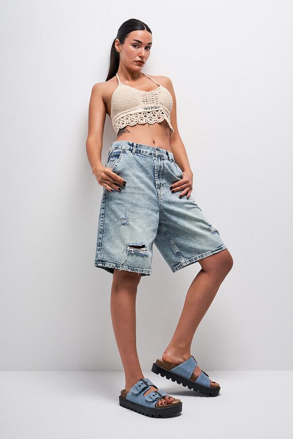 Ripped skinny shorts new arrivals