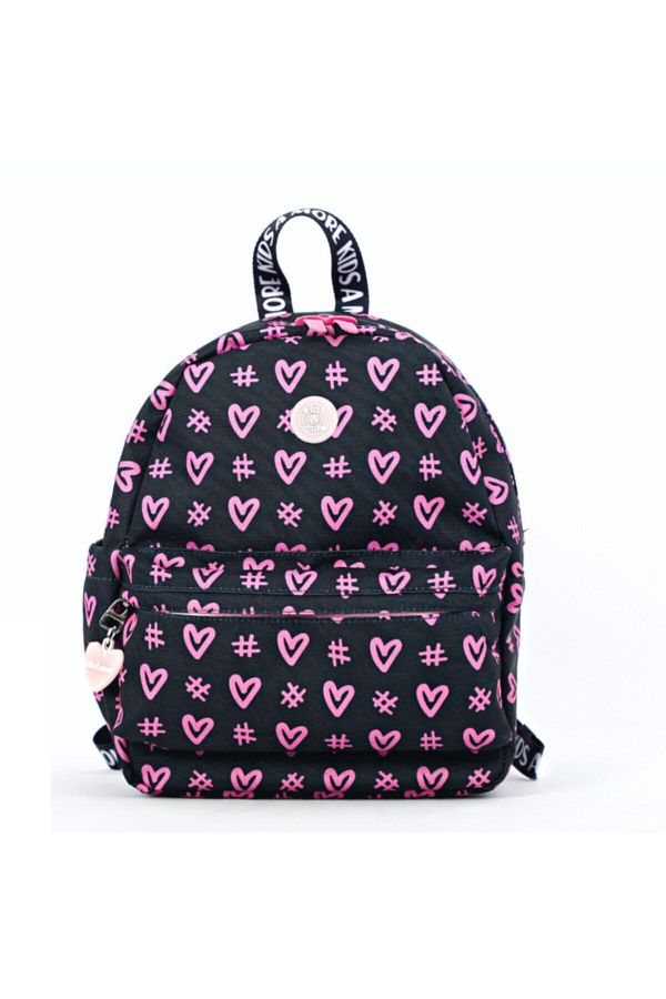 kids A more Hashtag Girl Backpack Navy Blue Trendyol