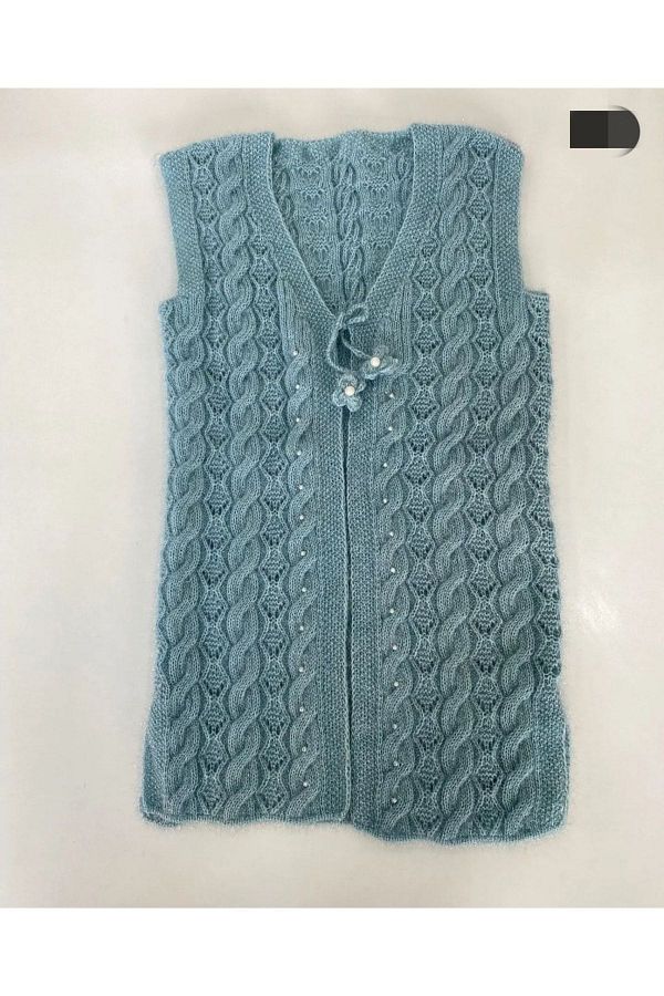 Ebrar Çeyiz-Modele de veste tricotate cu mașină specială Alize Angora cu sclipici 1