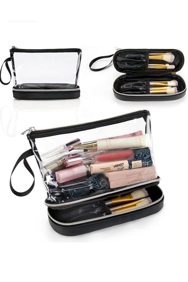 akcaglow Transparent Two Compartment Makeup Bag Trendyol
