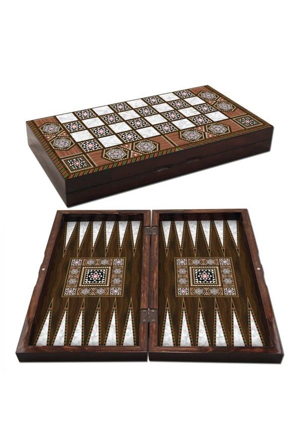 Onay Store-لعبة الطاولة الصلبة المصنوعة من اللؤلؤ مقاس كبير - لعبة الطاولة ذات الجودة الأولى - لعبة الطاولة اللامعة الفاخرة - مجموعة لعبة الطاولة النخبة 1