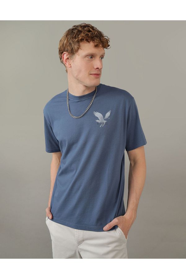 AMERICAN EAGLE-AE Logo Patterned T-Shirt 1
