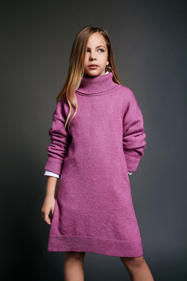 DeFacto-Rollkragen Langarm Strickkleid für Mädchen - B0247a823wn 1