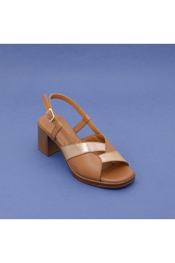 Wide tan sandals top