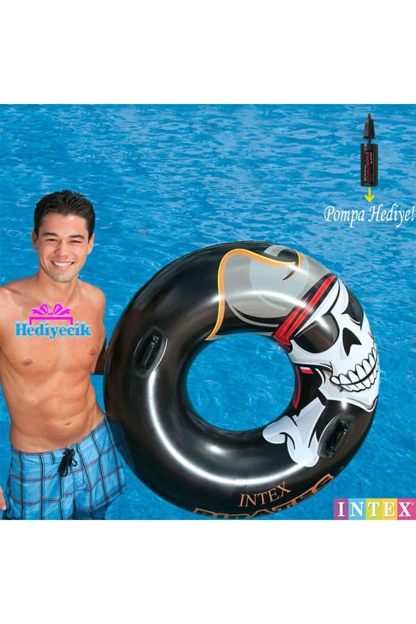 hediyecik-Intex Pirate Patterned Pool and Sea Ring with Handle 107 Cm 1