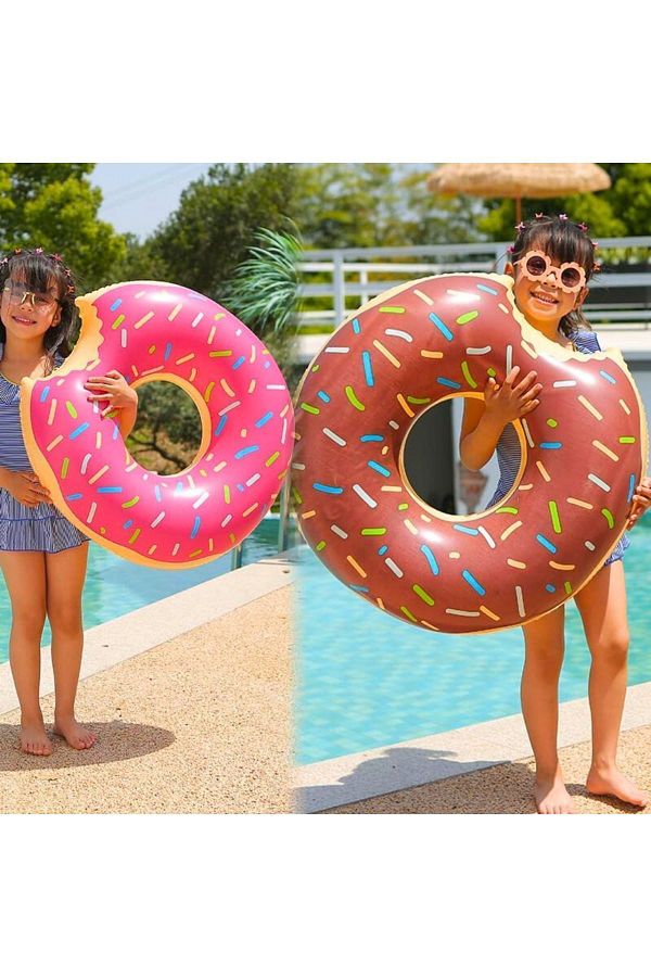 TUENG STORE Donut Bagel Swimming Ring for 6 12 Years Old Children 80 Cm Sea Pool Trendyol