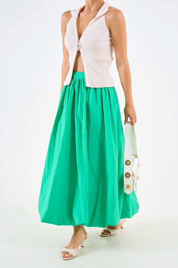 Green skirt rubber top