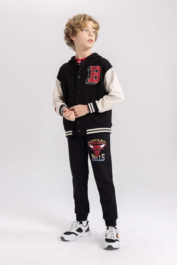 DeFacto-Pantaloni de trening NBA Chicago Bulls pentru băieți - 24y801003128 1