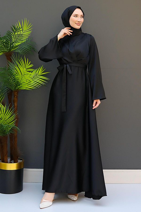 giz astore-Black Hijab Dress - Zeyno 1