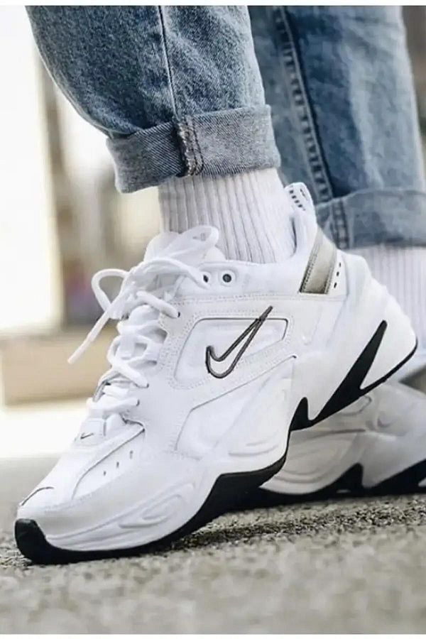 Nike M2K Tekno Leather Sneaker Real Leather White Unisex Sports Shoes Trendyol