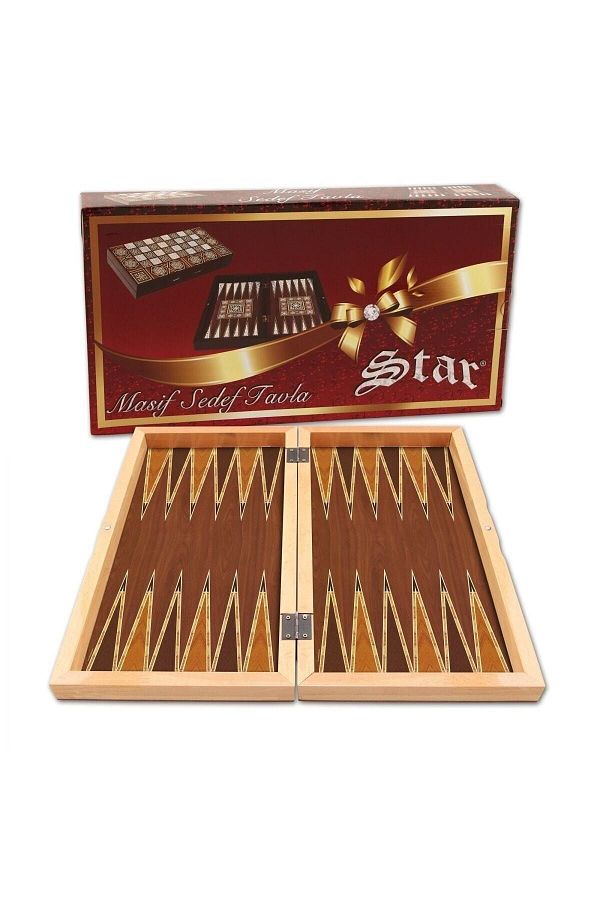 Onay Store-Solid Walnut Backgammon Large Size Backgammon - 1st Quality Large Size Backgammon - Luxury Polished Backgammon - Elite Backgammon Set 1