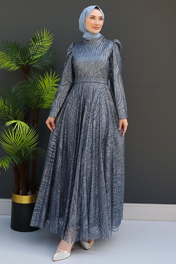 Grey dress hijab online