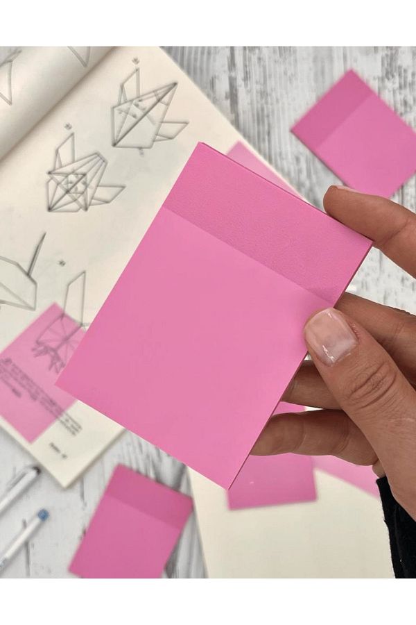 Kağıt Gemi Dükkan-Soft Dark Pink Transparent Post-it / Transparent Sticky Note / Sticky Note / Bullet Journal 1