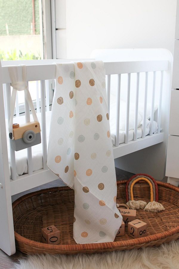 Mini Ropa Multi Purpose Polka Dot Muslin Baby Blanket Trendyol