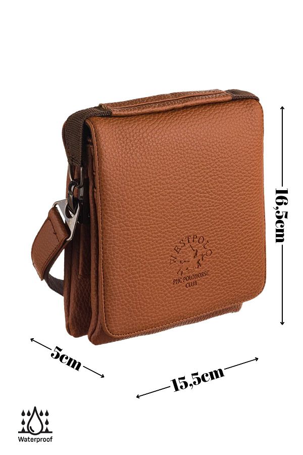 Westpolo Men s Shoulder Bag with Hand and Shoulder Strap Magnetic Cover Zippered Compartment Messenger Bag Trendyol