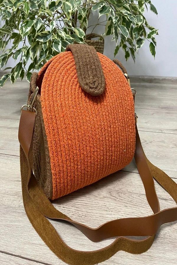 BUD HOME Special Stitched Straw Bag Jute Cotton Macrame Trendyol