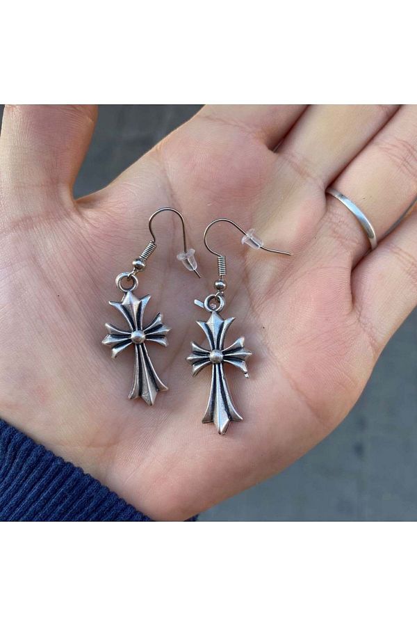 Vintage cross earrings new arrivals