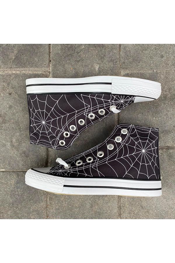Kostebek Allover Spider Long Canvas Shoes Trendyol