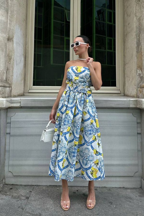 Bohemian pocket detail dress shop