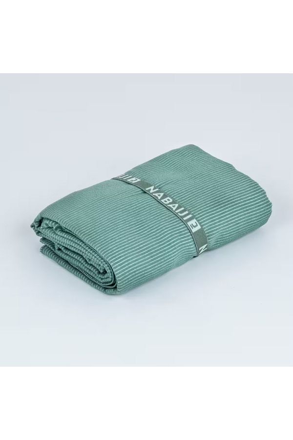 Decathlon Dark Green Microfiber Sea Towel 110x175 cm XL Green Striped Trendyol