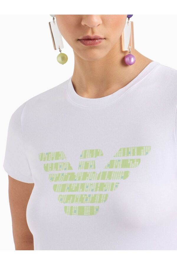 Emporio Armani White T-Shirt - Women's, Cotton, Short Sleeve