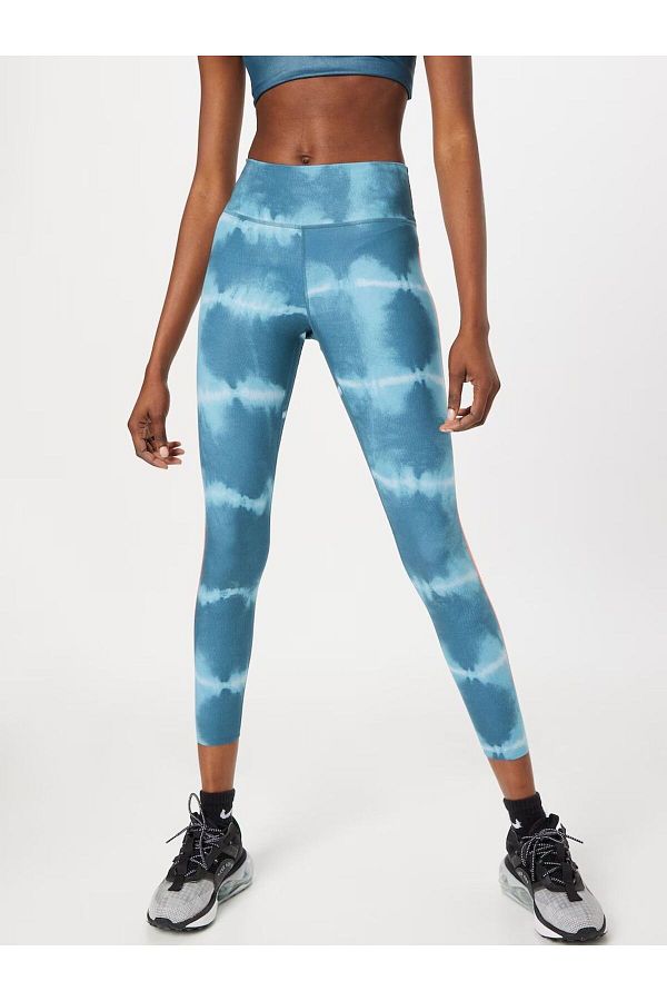 Nike One Luxe Blue Women s Tights Mid Rise Printed Training Trendyol