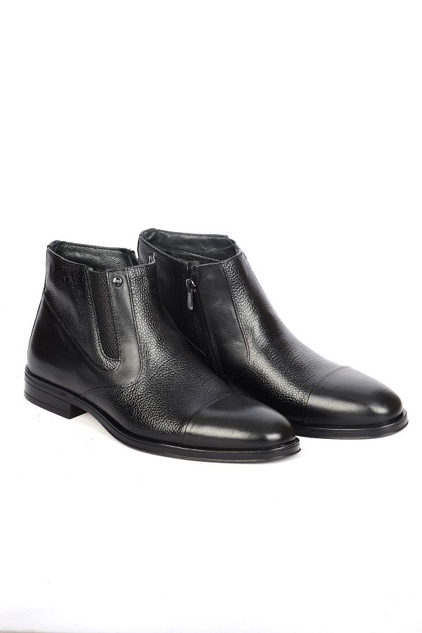 Pierre Cardin-11925251 Μαύρες Δερμάτινες Κλασικές Ανδρικές Μπότες 1