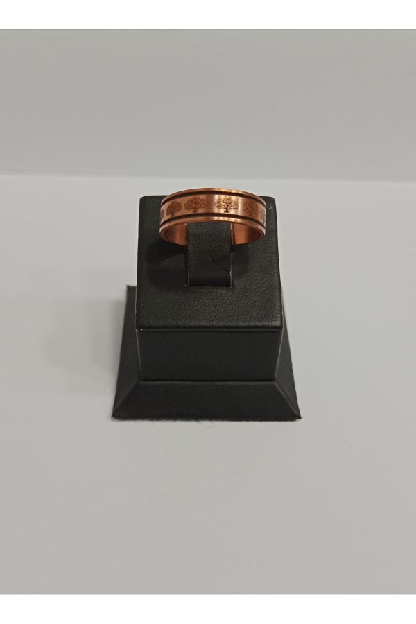 EldenEveBakır-Copper Ring with Sequential Tree of Life Motif 6mm Lzry0014-1 1