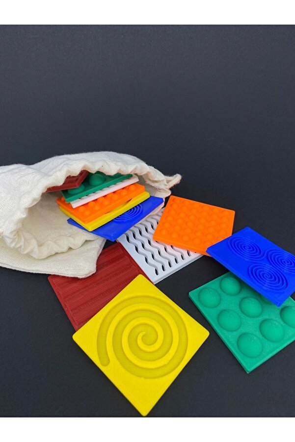 Root Made Duyusal Renkli Kareler Organik Eşleştirme Oyunu Motor Beceri Eğitici Oyuncak