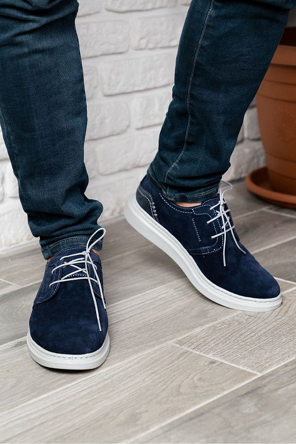 D M DAN MARCA Men s Genuine Leather Shoes Casual Shoes Summer Shoes Loafer Shoes Navy Blue Trendyol