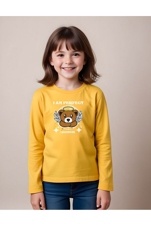 Yellow sweatshirt for girls 2025